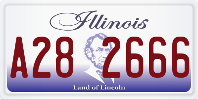 IL license plate A282666