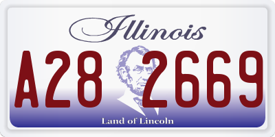 IL license plate A282669