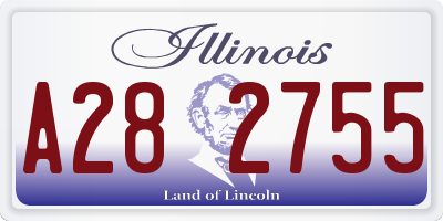 IL license plate A282755