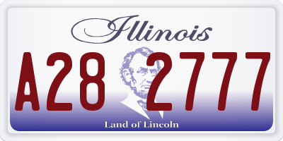 IL license plate A282777
