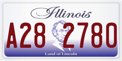 IL license plate A282780