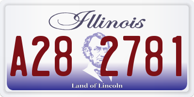 IL license plate A282781