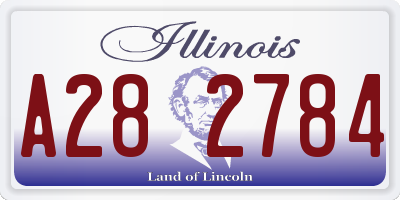 IL license plate A282784