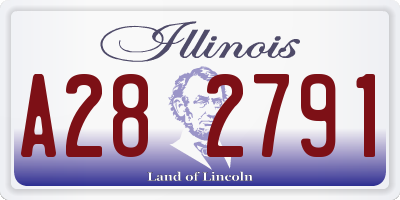 IL license plate A282791