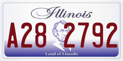 IL license plate A282792