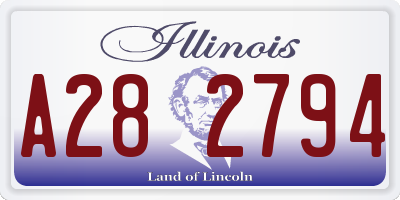 IL license plate A282794