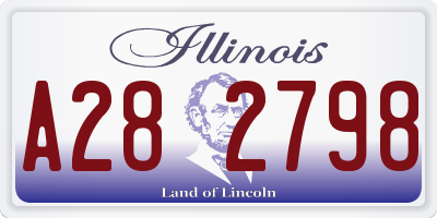 IL license plate A282798