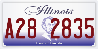 IL license plate A282835