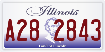 IL license plate A282843