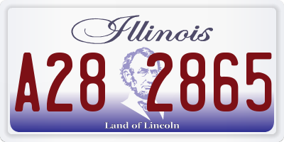 IL license plate A282865