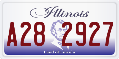 IL license plate A282927