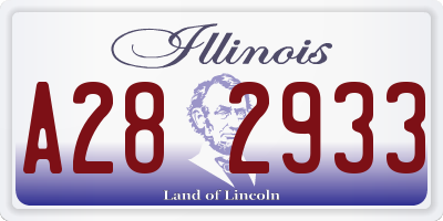 IL license plate A282933