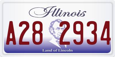 IL license plate A282934