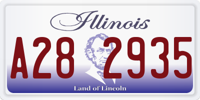 IL license plate A282935