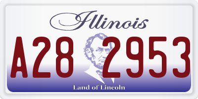 IL license plate A282953