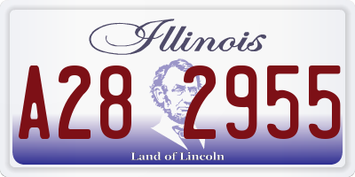 IL license plate A282955
