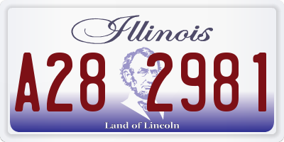 IL license plate A282981