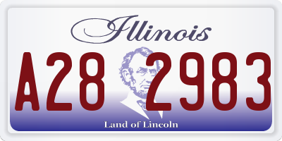 IL license plate A282983