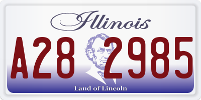 IL license plate A282985