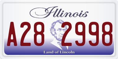 IL license plate A282998