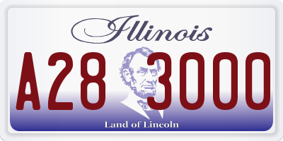 IL license plate A283000