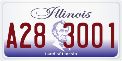 IL license plate A283001