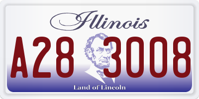 IL license plate A283008