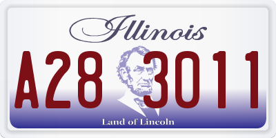 IL license plate A283011