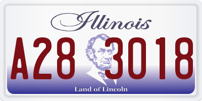 IL license plate A283018
