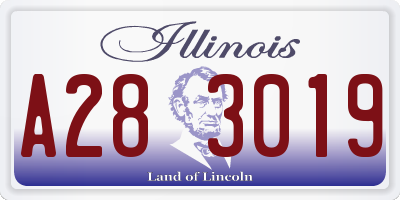 IL license plate A283019