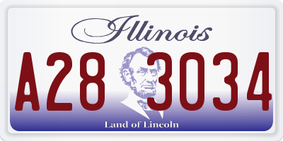 IL license plate A283034