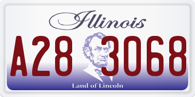 IL license plate A283068