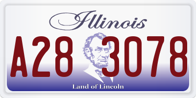 IL license plate A283078