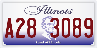 IL license plate A283089