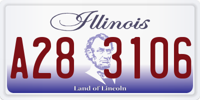 IL license plate A283106