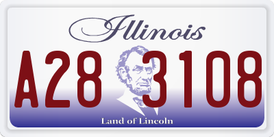 IL license plate A283108