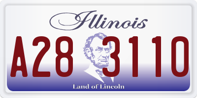 IL license plate A283110