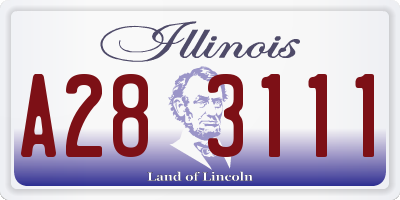 IL license plate A283111