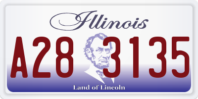 IL license plate A283135