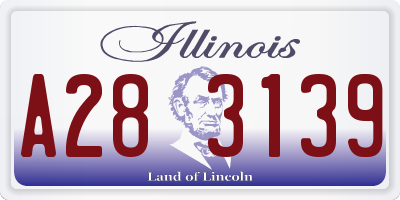 IL license plate A283139