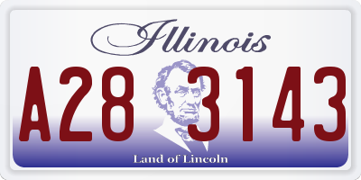 IL license plate A283143