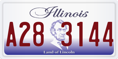 IL license plate A283144