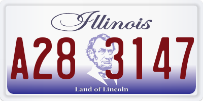 IL license plate A283147