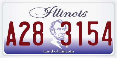 IL license plate A283154