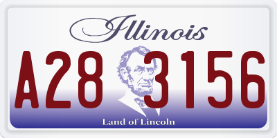 IL license plate A283156