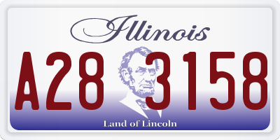IL license plate A283158