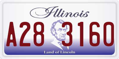 IL license plate A283160