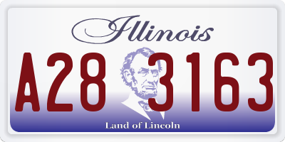 IL license plate A283163