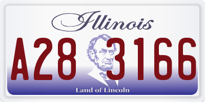 IL license plate A283166