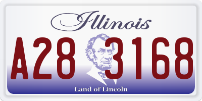 IL license plate A283168